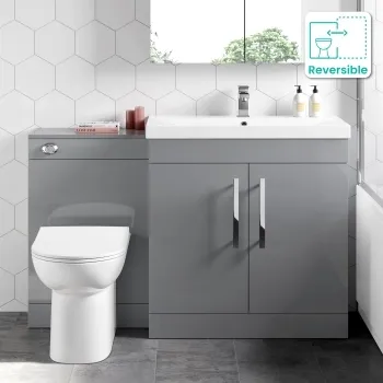 Avon Stone Grey Combination Vanity Basin and Aruba Toilet 1300mm