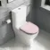 Kansas Traditional Rimless Close Coupled Toilet With Cashmere Pink Wooden Seat