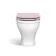 Kansas Traditional Rimless Back To Wall Toilet With Cashmere Pink Wooden Seat