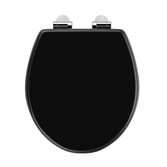 Alma Traditional Gloss Black Wooden Soft Close Seat