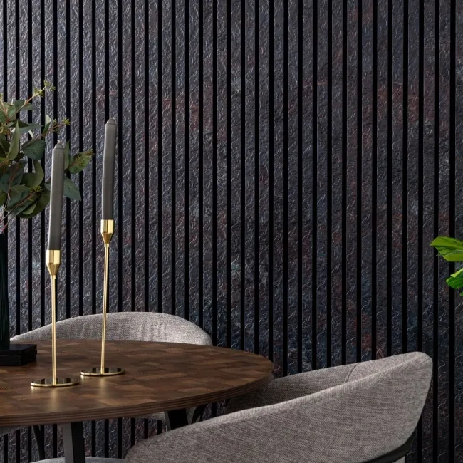 Trepanel Design® Dark Peacock Slate Effect Acoustic Wall Panels
