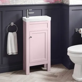 Bermuda Cashmere Pink Cloakroom Basin Vanity 400mm