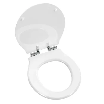 Enid Traditional Gloss White Wooden Soft Close Toilet Seat