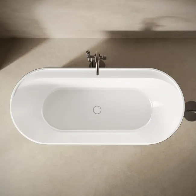 Shore 1700 Matt Green Freestanding Bath - Gunmetal Feet