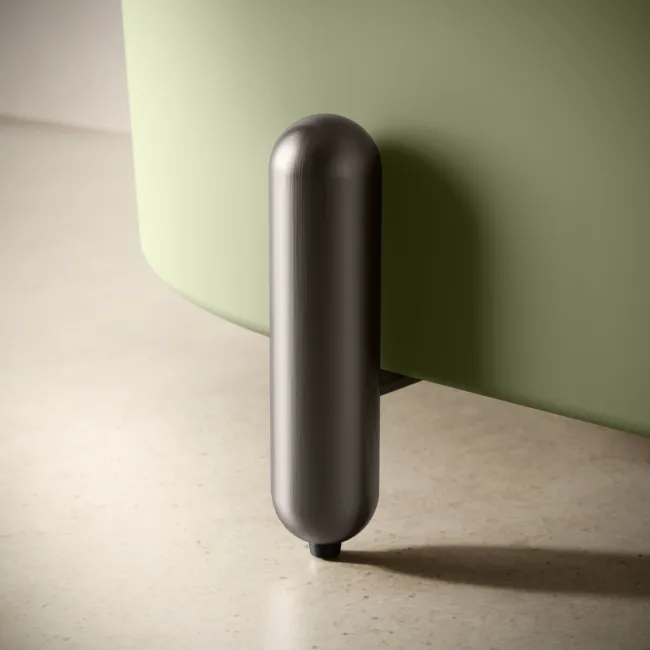 Shore 1700 Matt Green Freestanding Bath - Gunmetal Feet