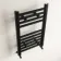 Naples Premium Matt Black Straight Heated Towel Rail 650x400mm