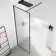 Munich Fluted Effect Matt Black Framed Easy Clean 8mm Wet Room Shower Glass Panel 700mm