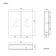 Charcoal Elm Mirror Cabinet 600mm