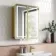Olivia Matt Brass Illuminated LED Mirror Cabinet 710x600mm