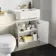 Monaco Chalk White Combination Vanity Traditional Basin and Seattle Toilet 1200mm - Brushed Brass Accents