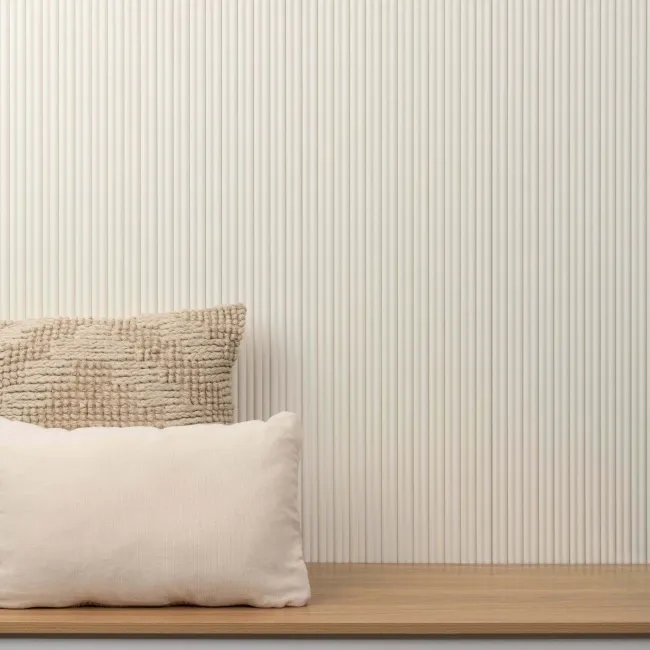 Trepanel Flex® White Flexible Acoustic Wood Panels 2400x300