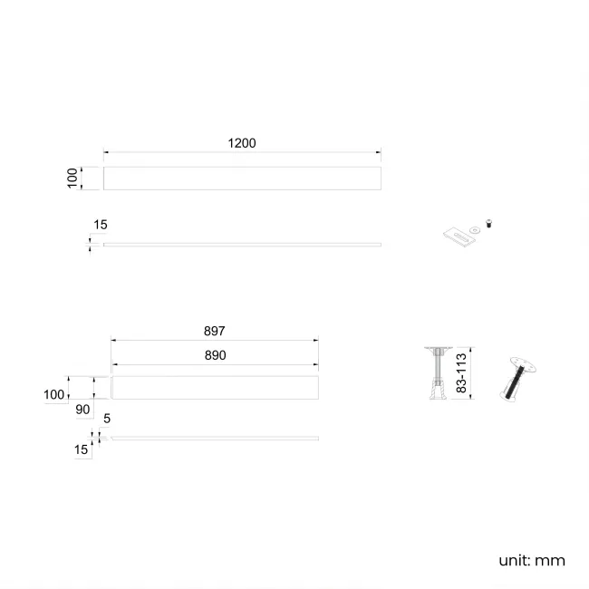 Doha Square Gloss White Anti-Slip Stone Shower Tray 900x900mm & Riser Kit