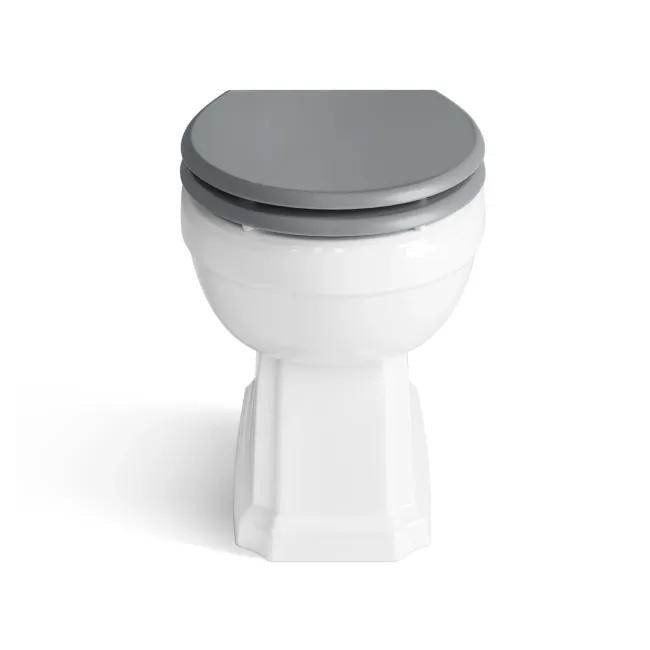 Monaco Dove Grey Combination Vanity Traditional Basin and Hudson Toilet with Wooden Seat 1500mm