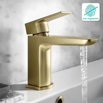 Ribble Brushed Brass Basin Mixer Tap
