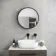 Mollie Black Framed Round Mirror Cabinet 500mm