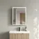 Esme Matt Black Illuminated LED Mirror Cabinet With BLUETOOTH Speaker 600x450mm