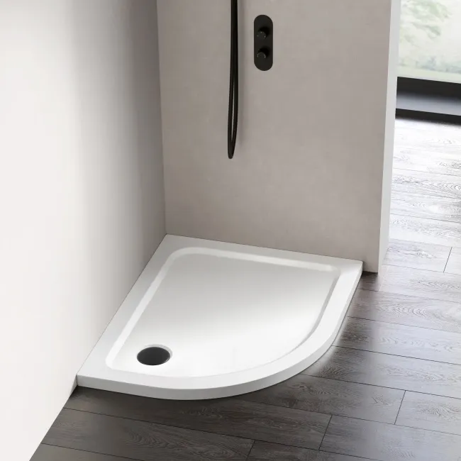 London Offset Quadrant Stone Shower Tray 1000x800mm - Left Handed