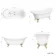 Tonbridge 1750mm Roll Top Bath - Brushed Brass Ball Feet