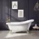 Highbury 1550mm Roll Top Slipper Bath - Brushed Brass Ball Feet