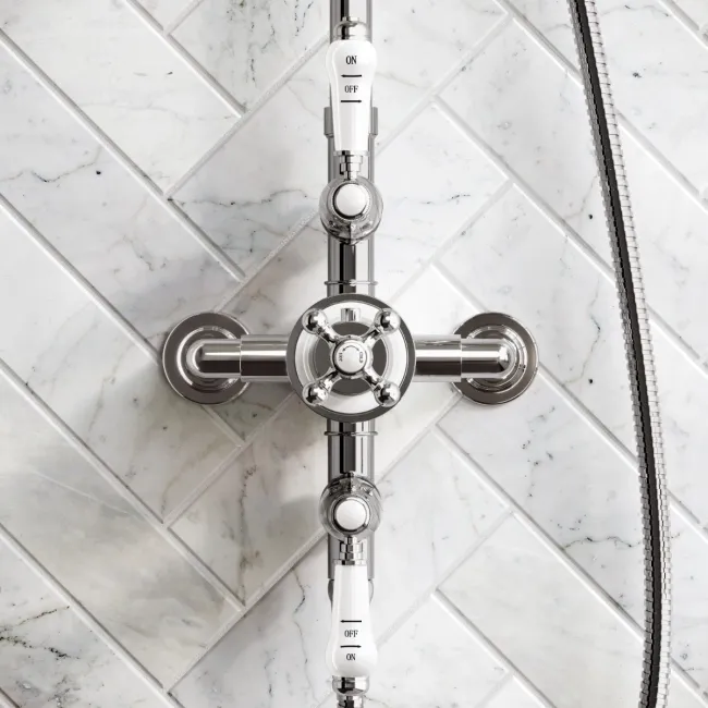 Nevis Traditional Thermostatic Shower Set with Hand Shower