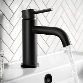 Selma Matt Black Basin Mixer Tap