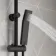 Lismore Square Matt Black Shower Riser Kit