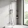 Skye Square Chrome Thermostatic Bath Filler Shower Set