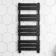 Santorini Matt Black Flat Panel Heated Towel Rail 1000x450mm