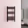 Valetta Matt Black Square Heated Towel Rail 800x450mm