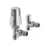 Chrome Thermostatic Angled Radiator Valve (Pair) Standard 15mm
