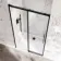 Lisbon Matt Black 8mm Soft-Closing Sliding Shower Door 1100mm
