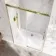 Lisbon Brushed Brass 8mm Soft-Closing Sliding Shower Door 1200mm