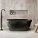 Ealing 1500mm Matt Black Freestanding Bath