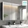 Selma Battery Operated Matt Black Illuminated LED Mirror Cabinet 700x1200mm