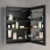 Selma Matt Black Illuminated LED Recessed Mirror Cabinet 600x450mm