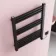 Valetta Electric Matt Black Square Heated Towel Rail 800x600mm