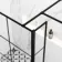 Munich Matt Black Grid 8mm Walk In Shower Enclosure 1100mm & 800mm Glass with Pivotal Return Panel