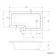 L Shaped 1500 Shower Bath with Front Panel & 6mm Easy Clean Screen with Rail - Right Handed