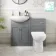 Capri Fog Grey Combination Vanity Basin and Aruba Toilet 1050mm - Chrome Handles
