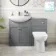 Capri Fog Grey Combination Vanity Basin and Aruba Toilet 1150mm - Chrome Handles