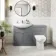 Capri Fog Grey Combination Vanity Basin and Aruba Toilet 1350mm - Chrome Handles