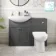 Capri Slate Grey Combination Vanity Basin and Aruba Toilet 1150mm - Chrome Handles