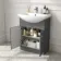 Capri Slate Grey Combination Vanity Basin and Aruba Toilet 1150mm - Chrome Handles