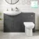 Capri Slate Grey Combination Vanity Basin and Aruba Toilet 1350mm - Chrome Handles