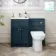 Milos Navy Blue Combination Vanity Basin and Aruba Toilet 1000mm - Chrome Handles