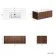 Sorrento Fluted Black Walnut Wall Hung Basin Drawer Vanity 1000mm