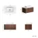 Sorrento Fluted Black Walnut Wall Hung Drawer Vanity with Marble Top & Reno Basin 800mm