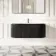 Positano Black Oak Curved Wall Hung Basin Drawer Vanity 1200mm