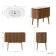 Positano Natural Walnut Curved Vanity Unit 1000mm