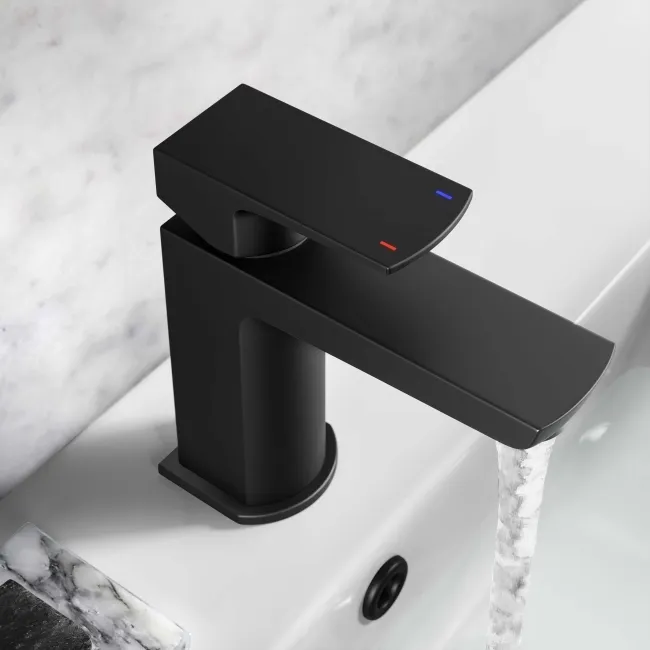 Soar Matt Black Basin Mixer Tap